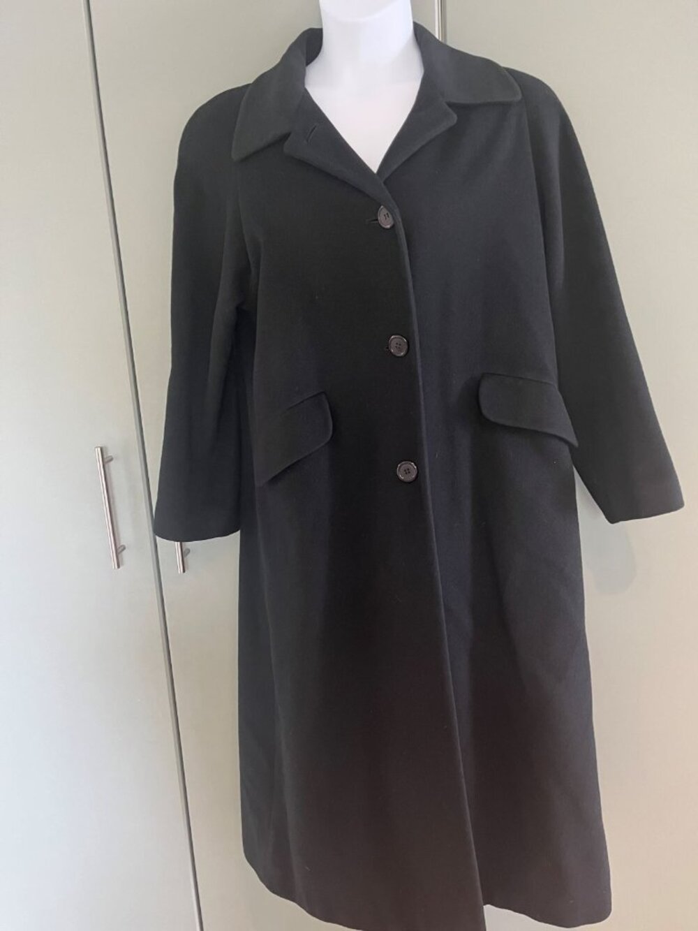 J Percy Marvin Richards womans vintage coat cashmere wool sz 8 car maxi long